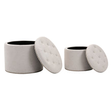 Load image into Gallery viewer, Oscar Storage Ottomans (Set of 2)