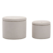 Load image into Gallery viewer, Oscar Storage Ottomans (Set of 2)