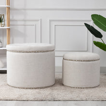 Load image into Gallery viewer, Oscar Storage Ottomans (Set of 2)