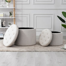 Load image into Gallery viewer, Oscar Storage Ottomans (Set of 2)