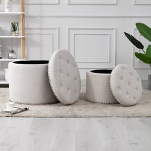 Load image into Gallery viewer, Oscar Storage Ottomans (Set of 2)
