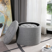 Load image into Gallery viewer, Oscar Storage Ottomans (Set of 2)
