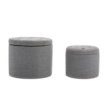 Load image into Gallery viewer, Oscar Storage Ottomans (Set of 2)