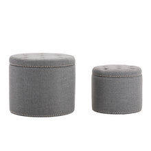 Load image into Gallery viewer, Oscar Storage Ottomans (Set of 2)