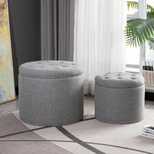 Load image into Gallery viewer, Oscar Storage Ottomans (Set of 2)