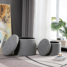 Load image into Gallery viewer, Oscar Storage Ottomans (Set of 2)