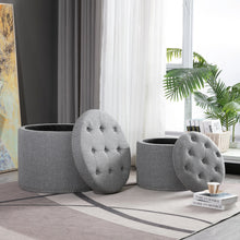 Load image into Gallery viewer, Oscar Storage Ottomans (Set of 2)