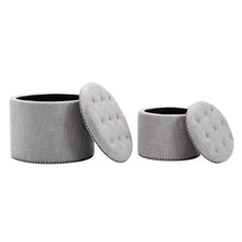 Load image into Gallery viewer, Oscar Storage Ottomans (Set of 2)