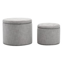 Load image into Gallery viewer, Oscar Storage Ottomans (Set of 2)