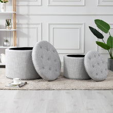 Load image into Gallery viewer, Oscar Storage Ottomans (Set of 2)
