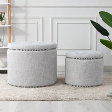 Load image into Gallery viewer, Oscar Storage Ottomans (Set of 2)