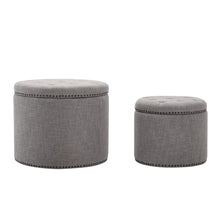 Load image into Gallery viewer, Oscar Storage Ottomans (Set of 2)