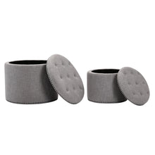 Load image into Gallery viewer, Oscar Storage Ottomans (Set of 2)