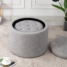 Load image into Gallery viewer, Oscar Storage Ottomans (Set of 2)