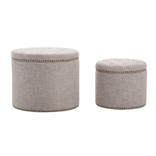 Load image into Gallery viewer, Oscar Storage Ottomans (Set of 2)
