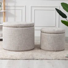 Load image into Gallery viewer, Oscar Storage Ottomans (Set of 2)