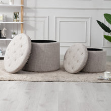 Load image into Gallery viewer, Oscar Storage Ottomans (Set of 2)