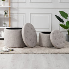Load image into Gallery viewer, Oscar Storage Ottomans (Set of 2)