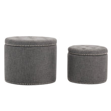 Load image into Gallery viewer, Oscar Storage Ottomans (Set of 2)