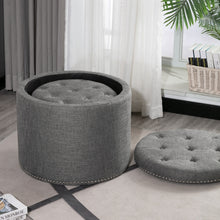 Load image into Gallery viewer, Oscar Storage Ottomans (Set of 2)