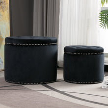 Load image into Gallery viewer, Oscar Storage Ottomans (Set of 2)