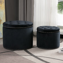 Load image into Gallery viewer, Oscar Storage Ottomans (Set of 2)