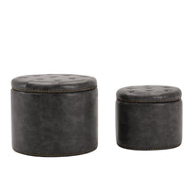 Load image into Gallery viewer, Oscar Storage Ottomans (Set of 2)