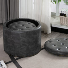 Load image into Gallery viewer, Oscar Storage Ottomans (Set of 2)