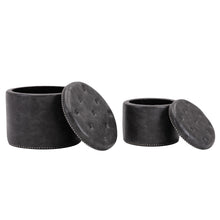 Load image into Gallery viewer, Oscar Storage Ottomans (Set of 2)