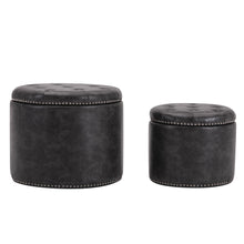 Load image into Gallery viewer, Oscar Storage Ottomans (Set of 2)