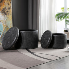 Load image into Gallery viewer, Oscar Storage Ottomans (Set of 2)