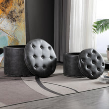 Load image into Gallery viewer, Oscar Storage Ottomans (Set of 2)