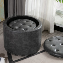 Load image into Gallery viewer, Oscar Storage Ottomans (Set of 2)

