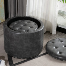 Load image into Gallery viewer, Oscar Storage Ottomans (Set of 2)