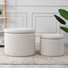 Load image into Gallery viewer, Oscar Storage Ottomans (Set of 2)
