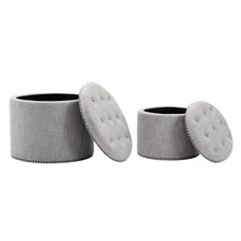 Load image into Gallery viewer, Oscar Storage Ottomans (Set of 2)
