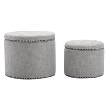 Load image into Gallery viewer, Oscar Storage Ottomans (Set of 2)
