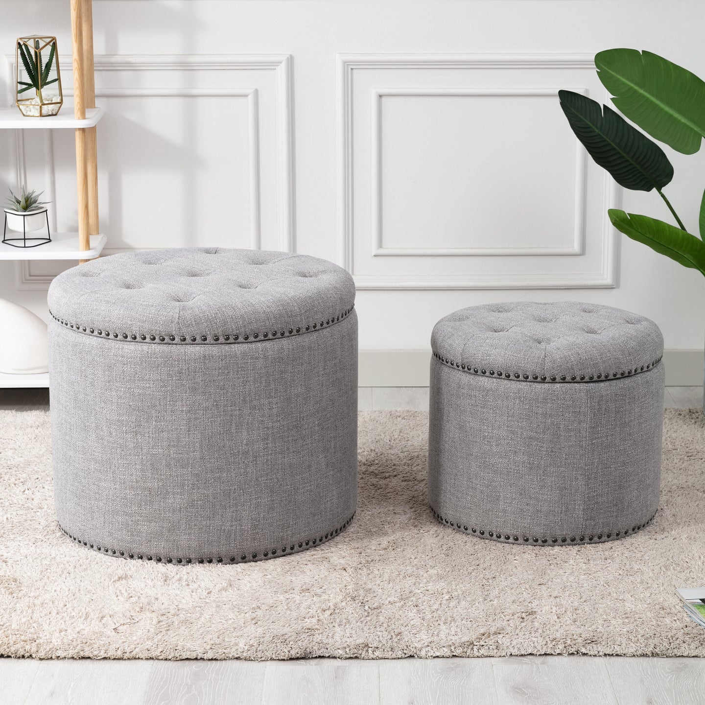Oscar Storage Ottomans (Set of 2)