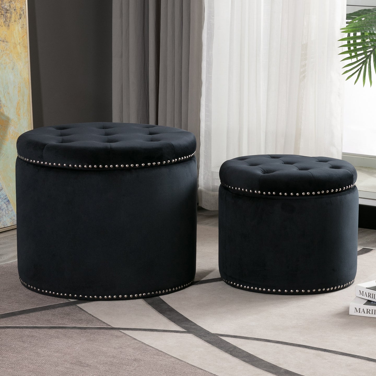 Oscar Storage Ottomans (Set of 2)