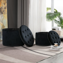 Load image into Gallery viewer, Oscar Storage Ottomans (Set of 2)
